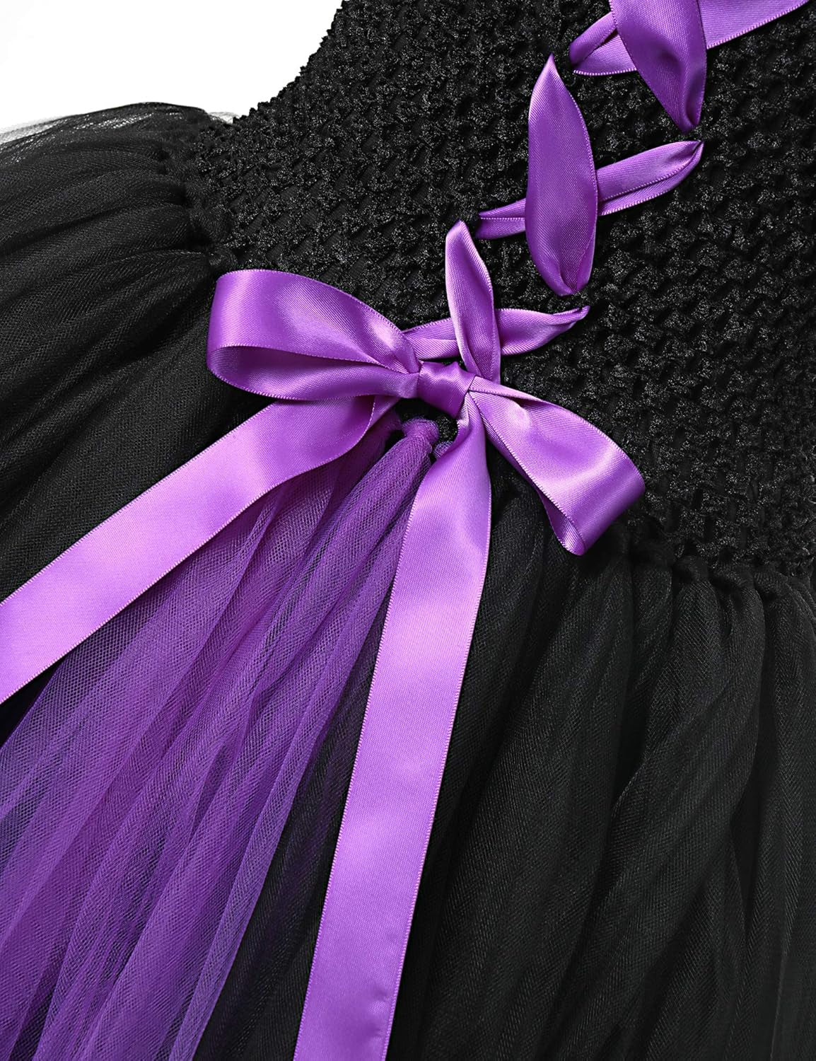 Maleficent Costume Dress up Toddler Kids Baby Girls Witch Evil Queen Tutu Dress for Halloween Cosplay