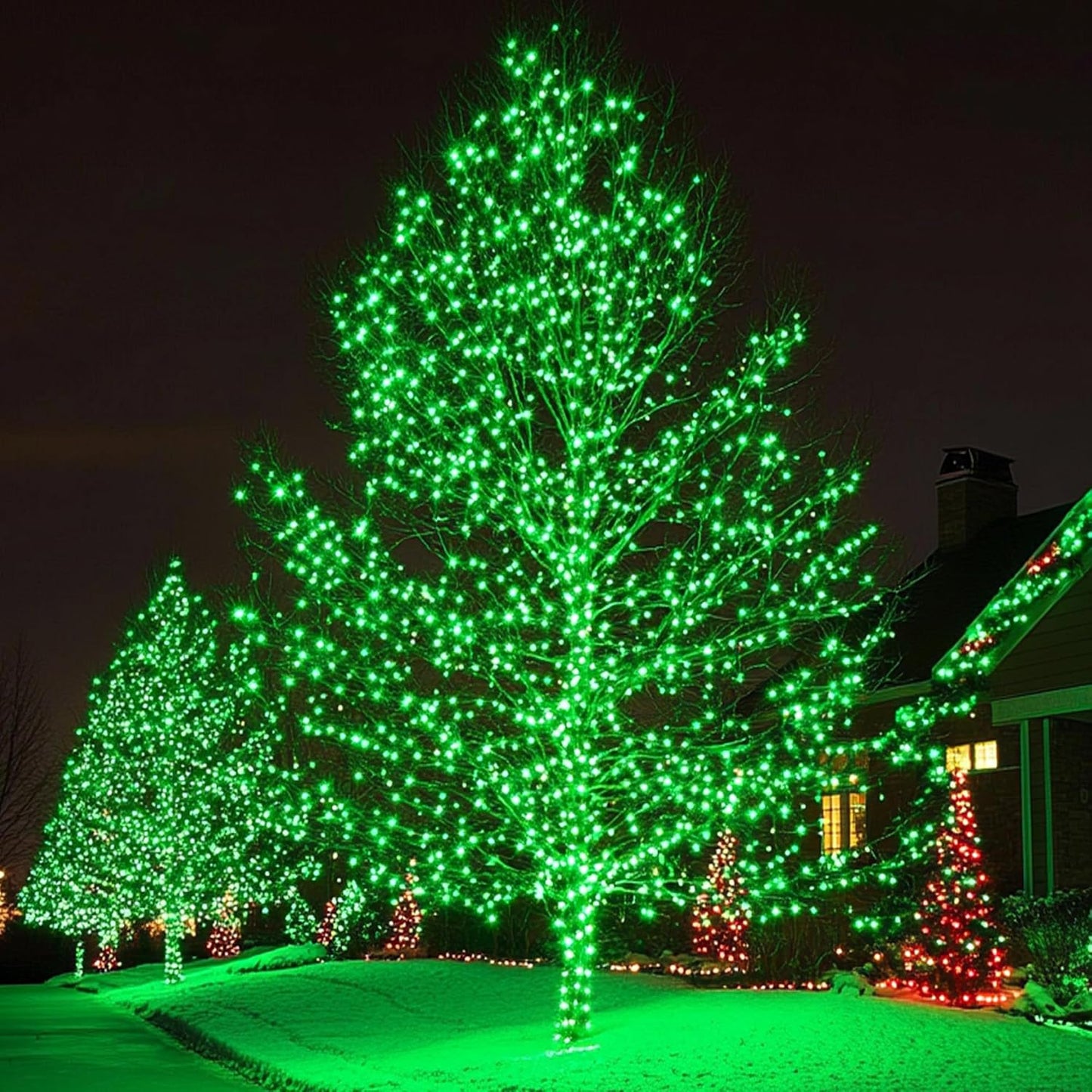 Christmas Lights 100FT 300 LED String Lights with 8 Modes Timer Connectable Waterproof Plug-In Fairy Lights for Home, Garden, Party, Holiday, Tree, Christmas Decorations (Green)