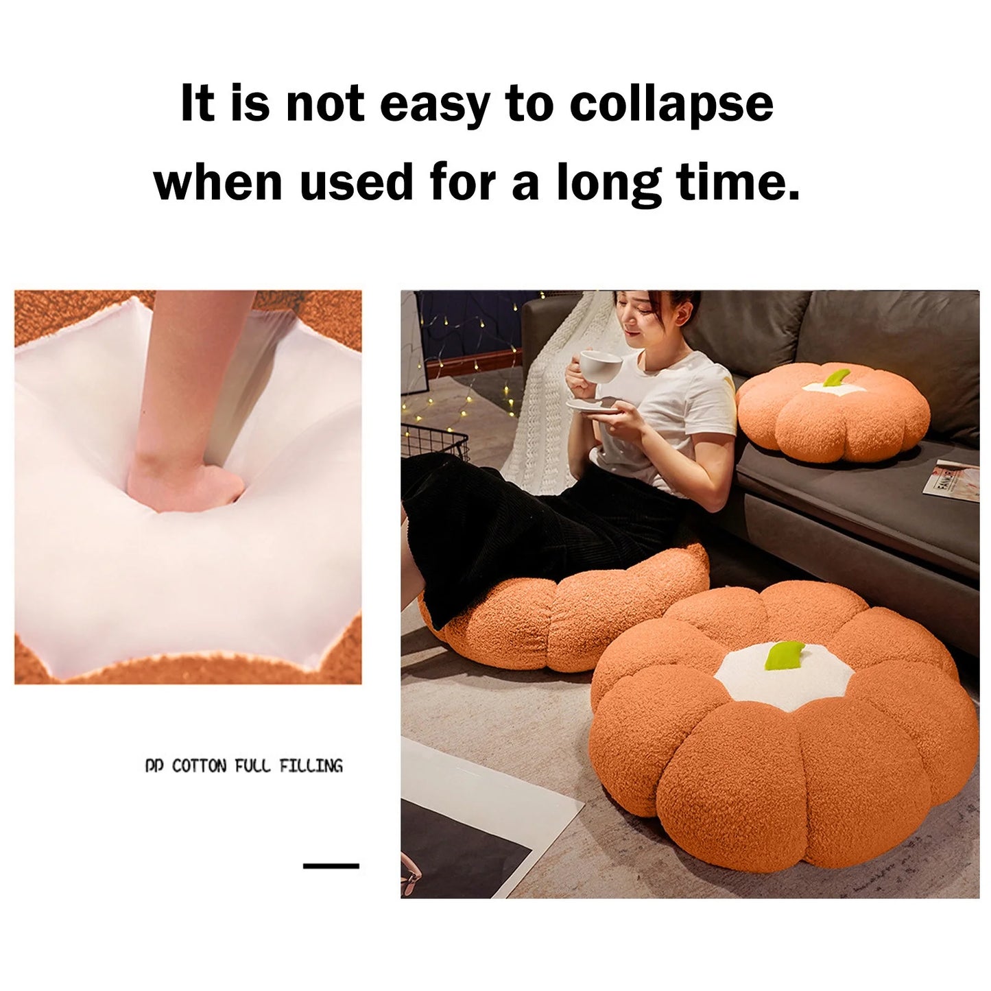 1 Pcs Pumpkin Throw Pillow Fall Thanksgiving Cushion 15.7 X 15.7 Inch 3D Pumpkin Throw Pillow Pumpkin Sofa Throw Pillow Cushion Home Decoration for Car Bedroom Sofa Couch (Orange)