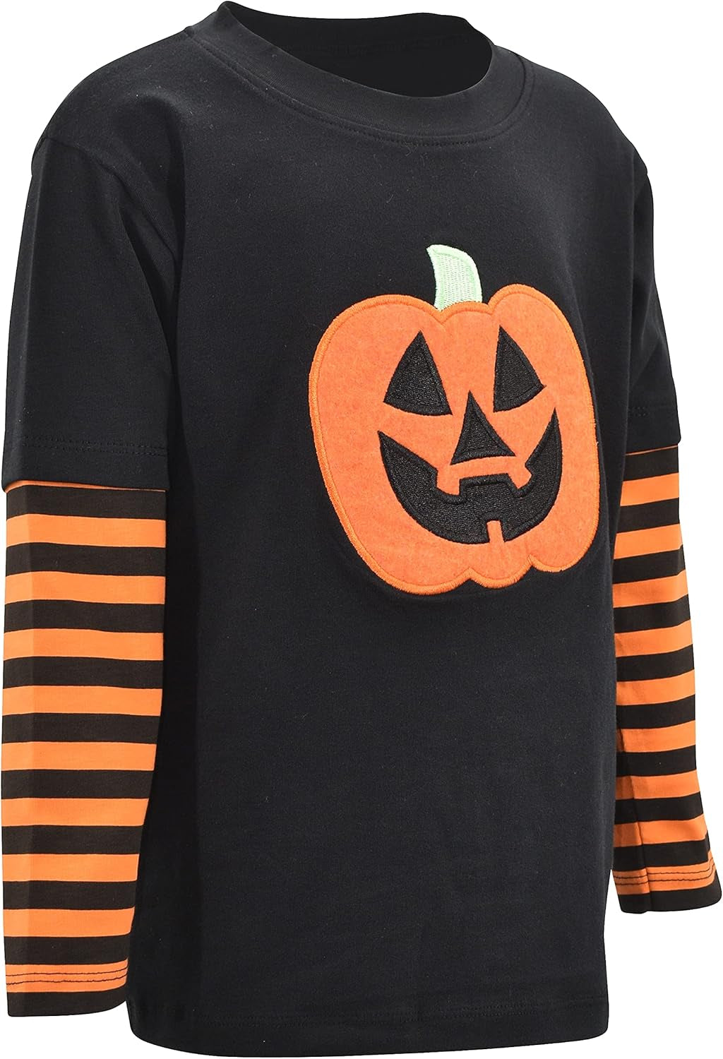 Boys Shirts for Kids and Toddlers Striped Layered Long Sleeve with Embroidery
