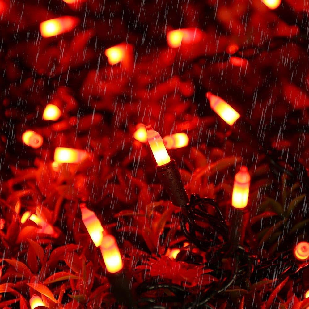 Orange Halloween String Lights, 2 Packs Total 43.26Ft 200 Count Incandescent Orange Lights, 120V UL Certified Connectable Halloween Mini Light for Indoor/Outdoor Spooky House & Party Decor