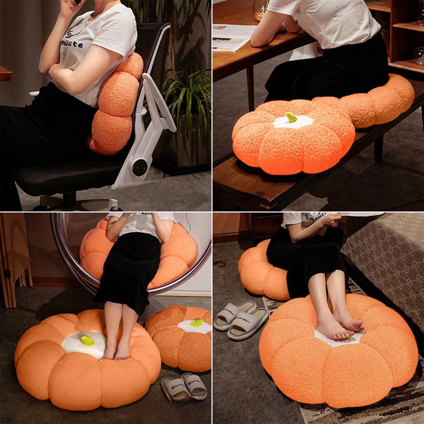 1 Pcs Pumpkin Throw Pillow Fall Thanksgiving Cushion 15.7 X 15.7 Inch 3D Pumpkin Throw Pillow Pumpkin Sofa Throw Pillow Cushion Home Decoration for Car Bedroom Sofa Couch (Orange)