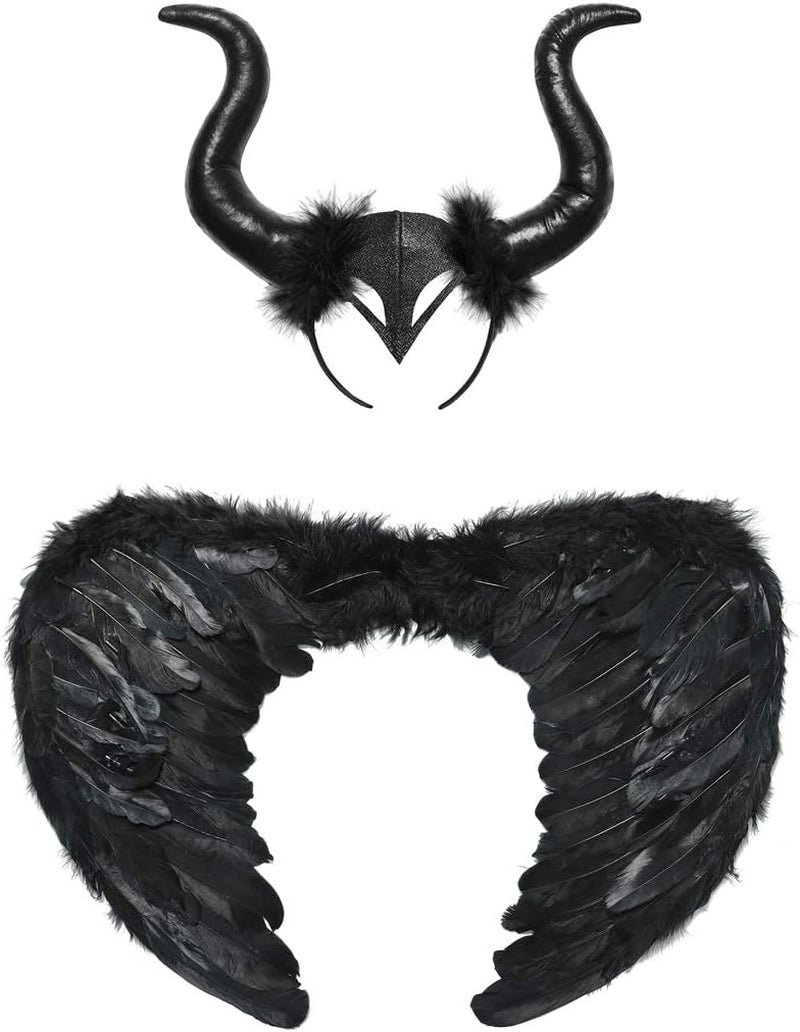 Maleficent Costume Dress up Toddler Kids Baby Girls Witch Evil Queen Tutu Dress for Halloween Cosplay