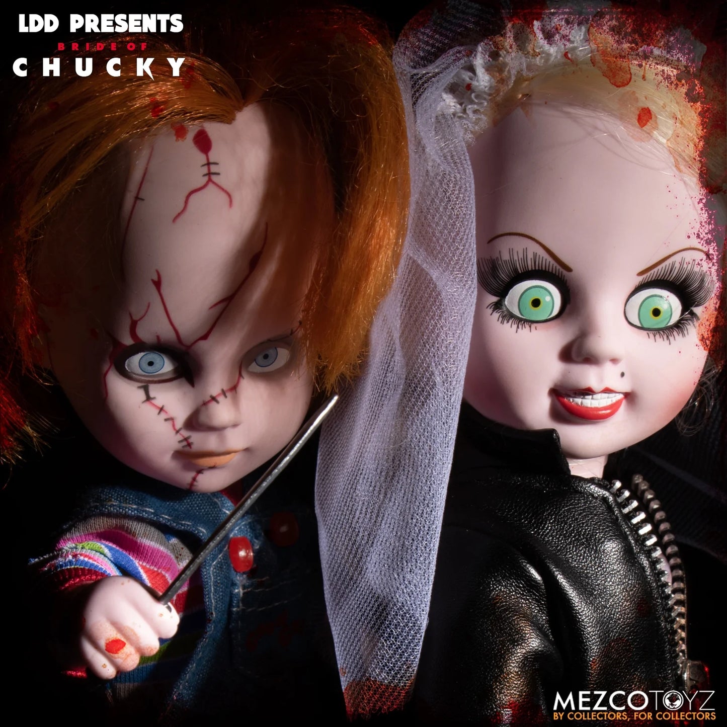 Living Dead Dolls Chucky & Tiffany Doll Playset, 2 Pieces