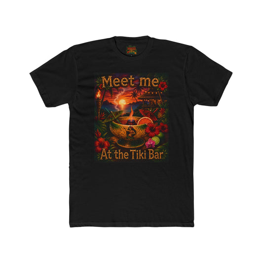 T-Shirt — "Meet Me At the Tiki Bar" Tropical Cocktail Retro Tee