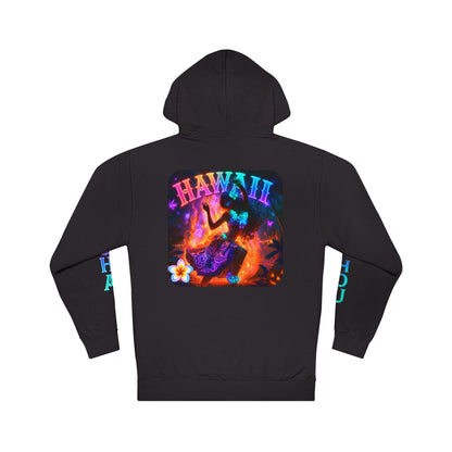 WOMENS ALOHA HOODIE — Colorful Retro Hawaii Surf Graphic Pullover