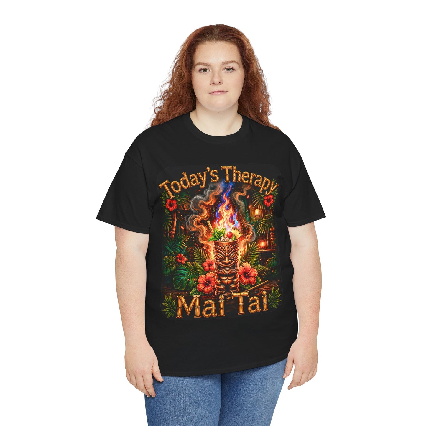 UNISEX MAI TAI T-SHIRT - "Today’s Therapy: Mai Tai" Tropical Cocktail Tee
