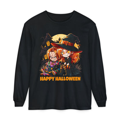 WOMENS HALLOWEEN WITCH LONG SLEEVE T-SHIRT — Happy Halloween Graphic