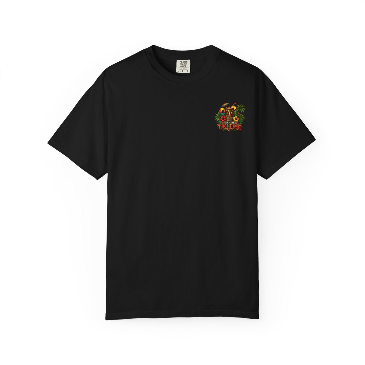 MENS TIKI BAR T-SHIRT — "Sun, Rum, Repeat" Tropical Tiki Paradise