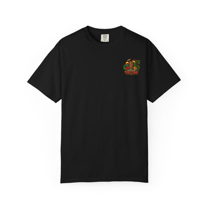 MENS TIKI BAR T-SHIRT — "Sun, Rum, Repeat" Tropical Tiki Paradise
