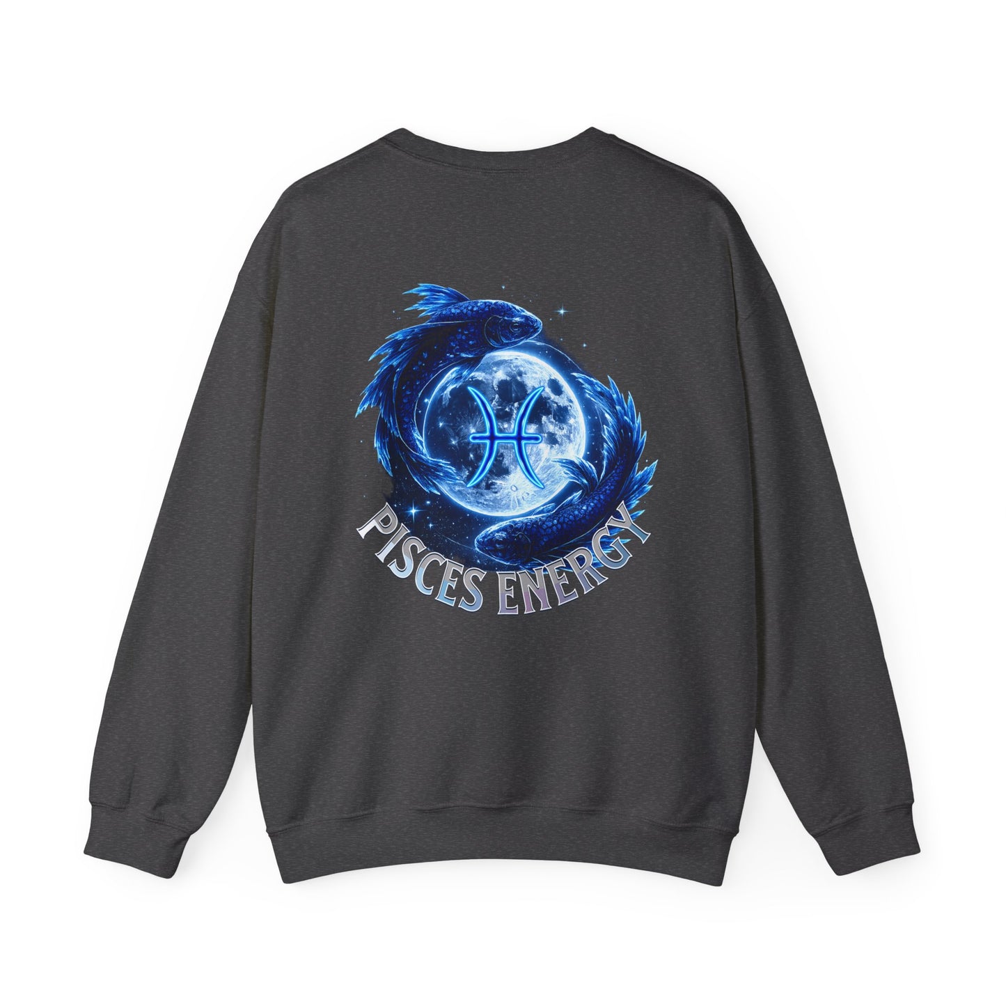 UNISEX PISCES ENERGY SWEATSHIRT — Zodiac Moon & Fish Crewneck