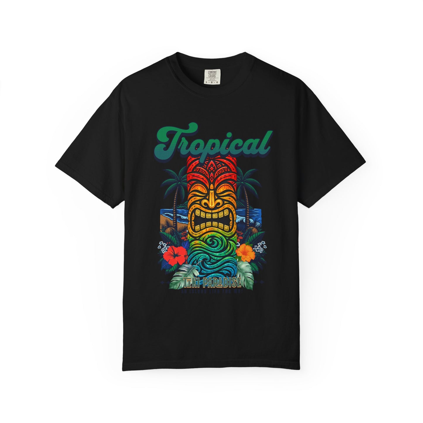 MENS TIKI TOTEM T-SHIRT - Tropical Graphic Tee