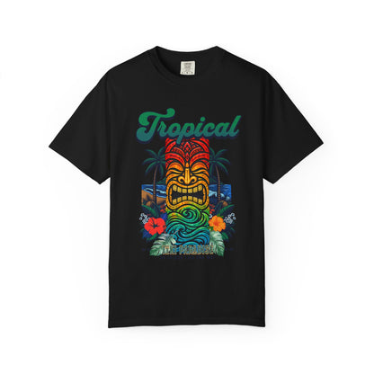 MENS TIKI TOTEM T-SHIRT - Tropical Graphic Tee