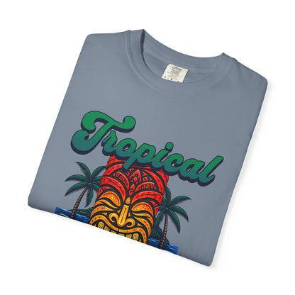 MENS TIKI TOTEM T-SHIRT - Tropical Graphic Tee