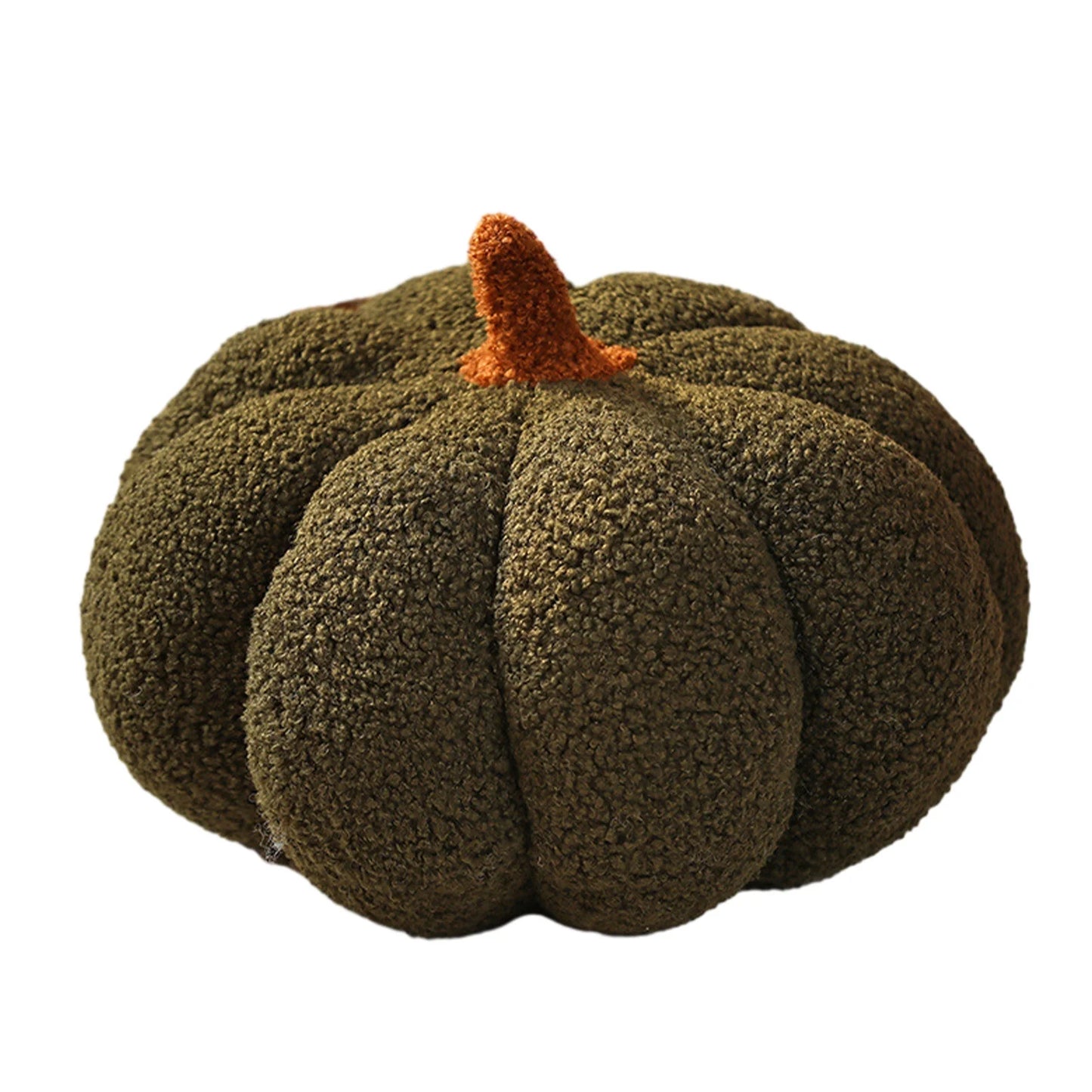 Pumpkin Throw Pillows, Soft Sherpa Pumpkin Pillows Plush Toy, Halloween Fall Pillow Cute 3D Pumpkin-Shaped Plush Cushion, Fall Decorative Fluffy Throw Pillow Cushion (Black, 7.9In)