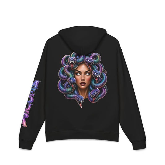 WOMENS MEDUSA HOLOGRAPHIC HOODIE — Mystical Goddess Graphic Pullover