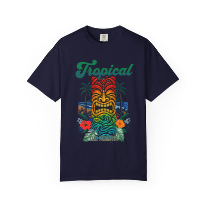 MENS TIKI TOTEM T-SHIRT - Tropical Graphic Tee
