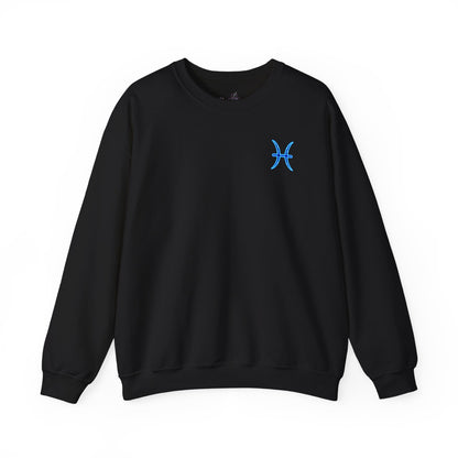 UNISEX PISCES ENERGY SWEATSHIRT — Zodiac Moon & Fish Crewneck