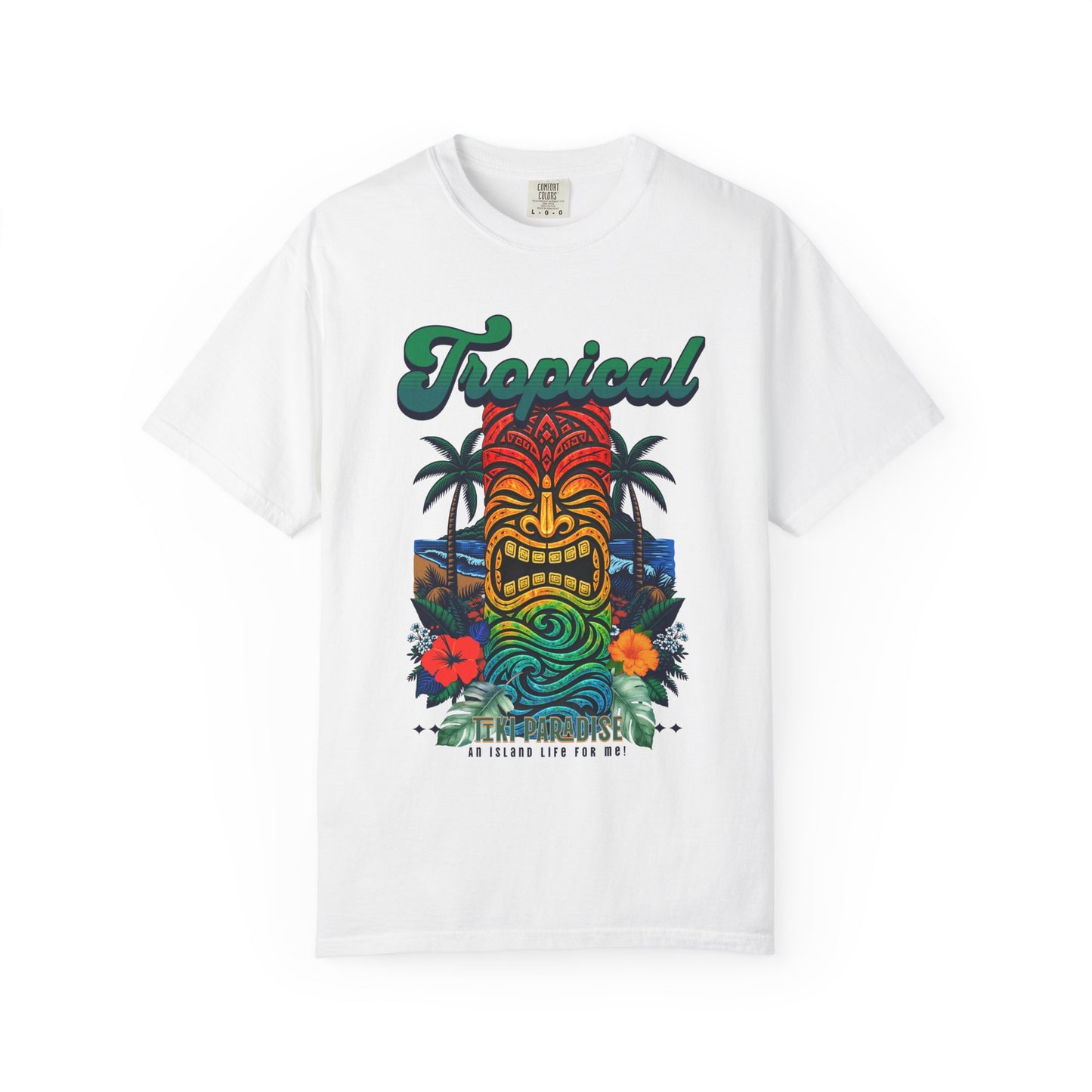 MENS TIKI TOTEM T-SHIRT - Tropical Graphic Tee