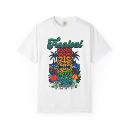 MENS TIKI TOTEM T-SHIRT - Tropical Graphic Tee