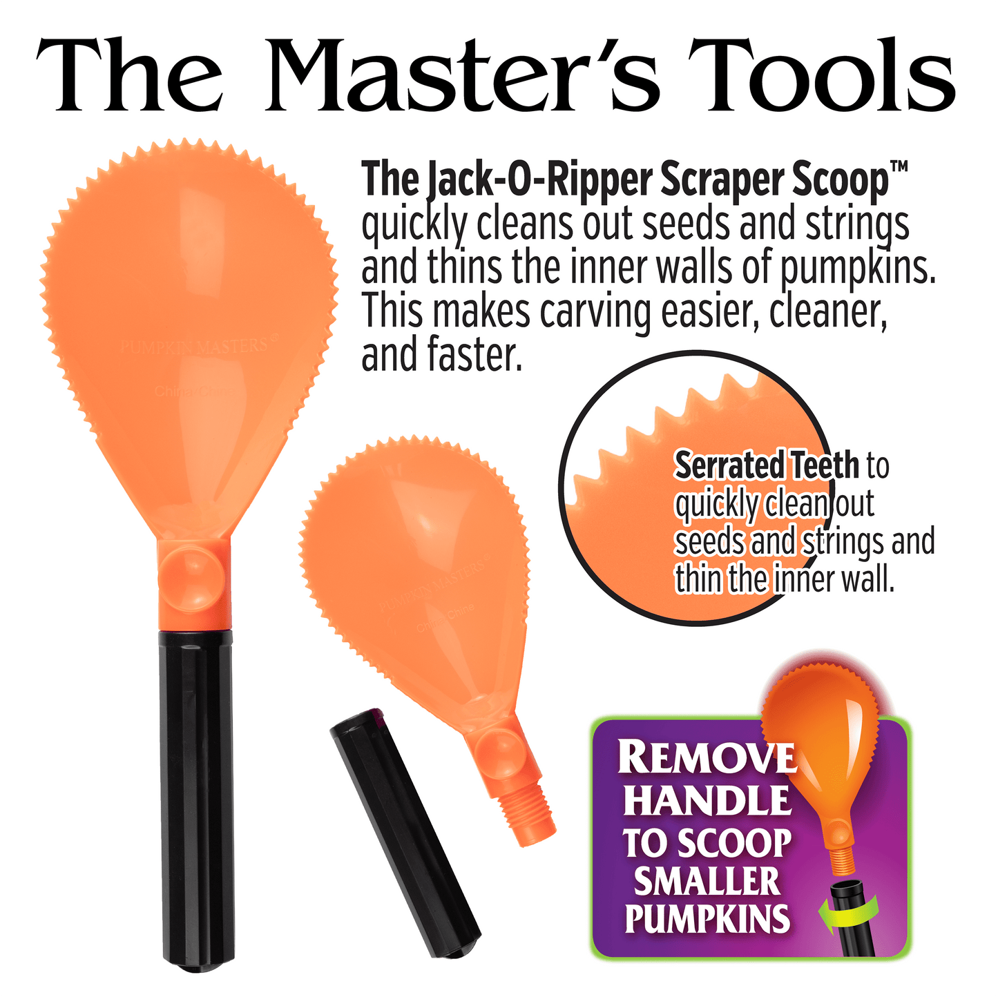 Plastic All in One Pumpkin Carving Kit, 12 Pieces, (Orange)