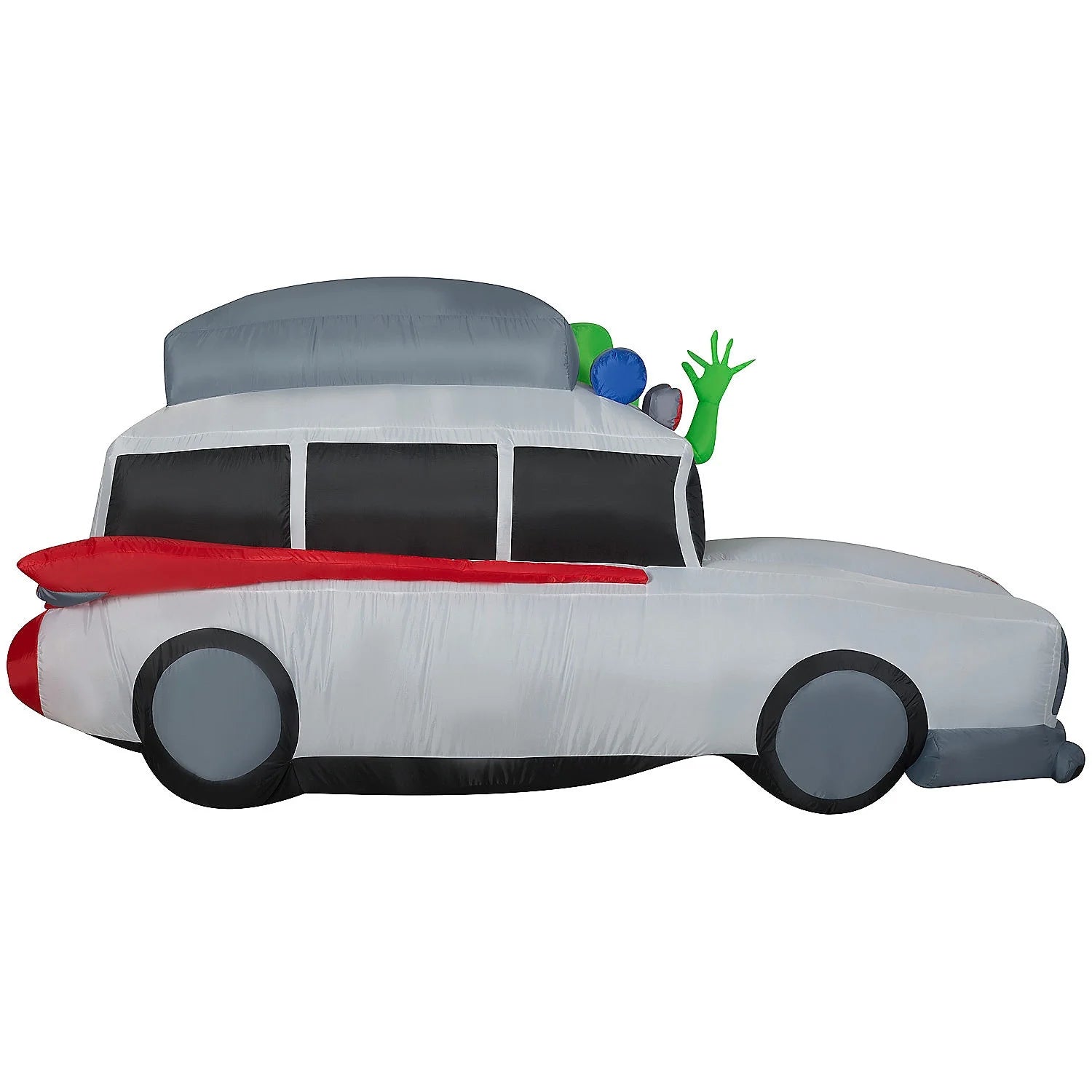 3.7 Ft Airblown® Blowup Inflatable Ghostbusters Ecto-1 with Slimer Outdoor Decoration - White