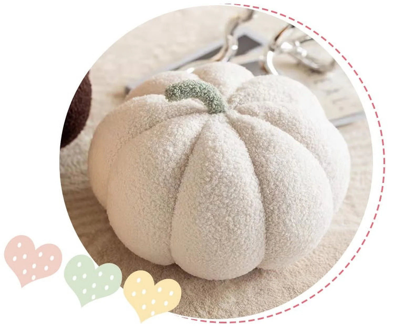 Plush Pumpkin Pillow Pumpkin Throw Pillows, Decorative Pillows Ball Pillow Stuffed Pumpkin Plush Toy, Cute 3D Shaped Teddy Pumpkin Pillows