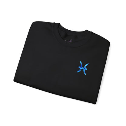 UNISEX PISCES ENERGY SWEATSHIRT — Zodiac Moon & Fish Crewneck