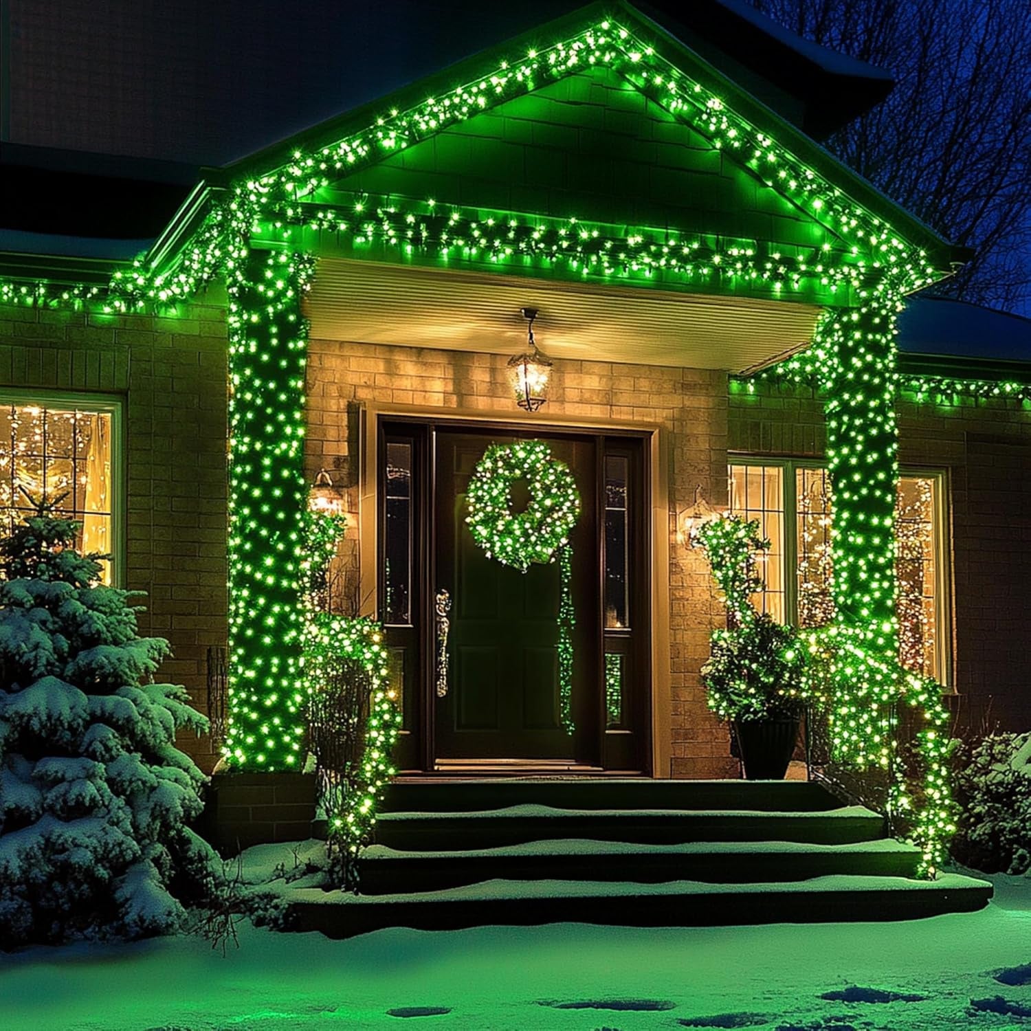 Christmas Lights 100FT 300 LED String Lights with 8 Modes Timer Connectable Waterproof Plug-In Fairy Lights for Home, Garden, Party, Holiday, Tree, Christmas Decorations (Green)