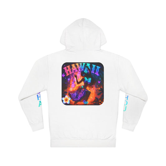 WOMENS ALOHA HOODIE — Colorful Retro Hawaii Surf Graphic Pullover