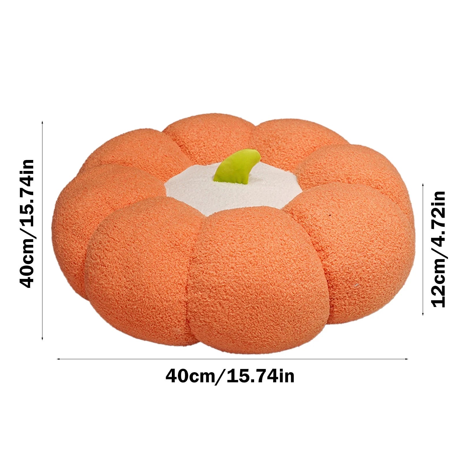 1 Pcs Pumpkin Throw Pillow Fall Thanksgiving Cushion 15.7 X 15.7 Inch 3D Pumpkin Throw Pillow Pumpkin Sofa Throw Pillow Cushion Home Decoration for Car Bedroom Sofa Couch (Orange)