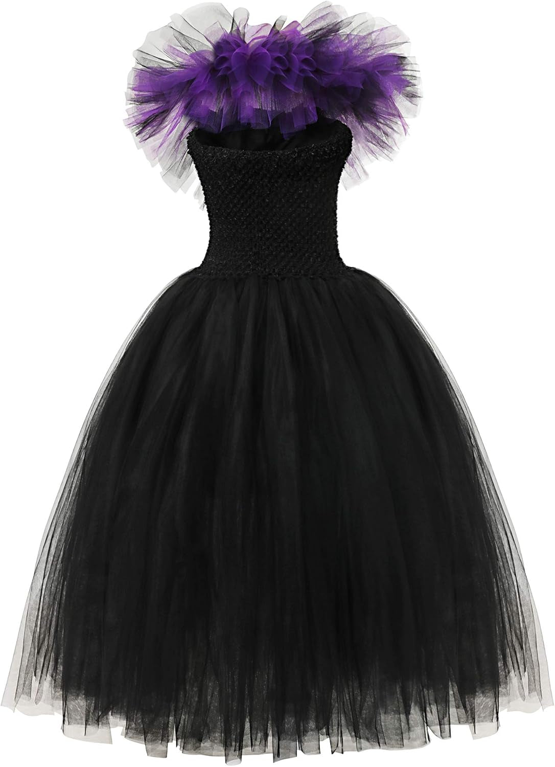 Maleficent Costume Dress up Toddler Kids Baby Girls Witch Evil Queen Tutu Dress for Halloween Cosplay
