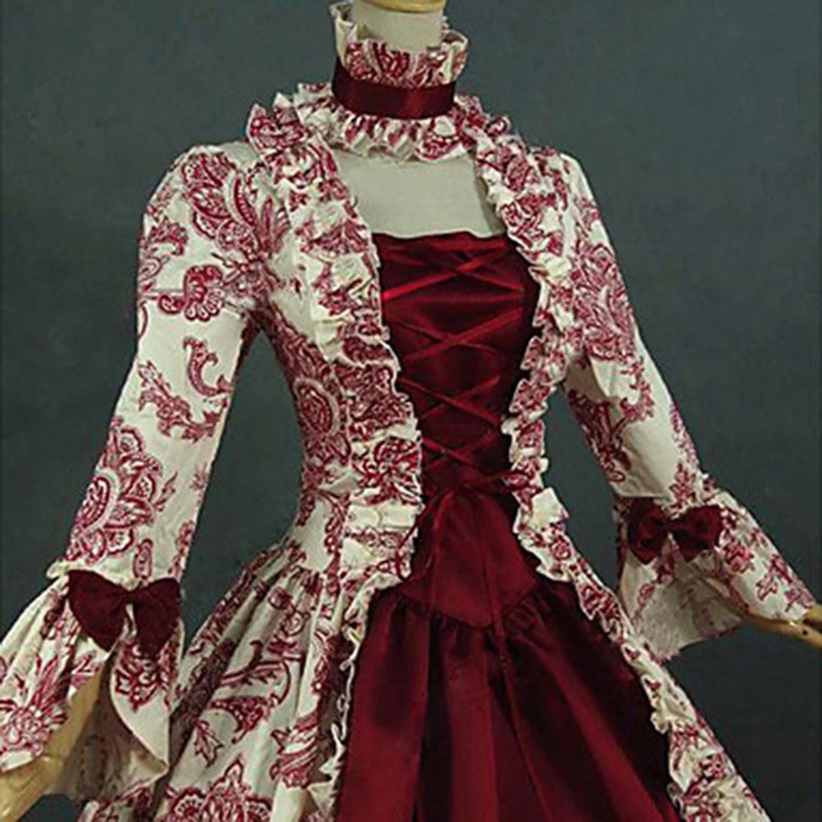 Medieval Regency Queen Dress Womens Victorian Cocktail Cosplay Masquerade Gown Rococo Renaissance Cinch Corset Dresses