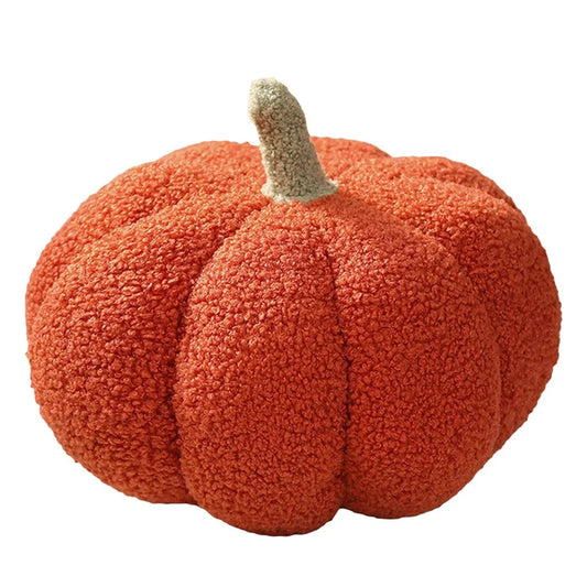 Pumpkin Throw Pillow Stuffed Fluffy Plush Toy Halloween Pumpkin Decorative Pillow Cushion Home Decoration Party Favors (Red)