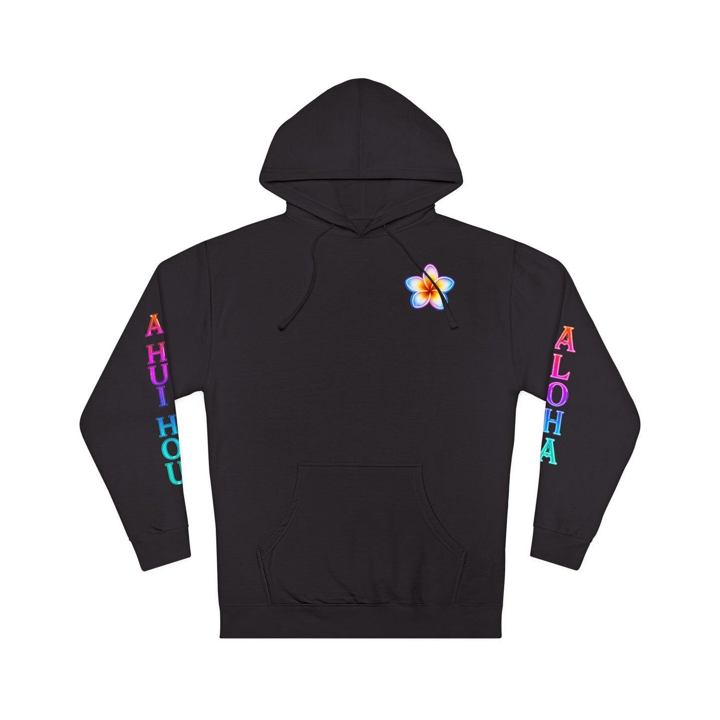 WOMENS ALOHA HOODIE — Colorful Retro Hawaii Surf Graphic Pullover