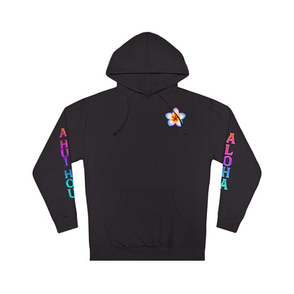 WOMENS ALOHA HOODIE — Colorful Retro Hawaii Surf Graphic Pullover
