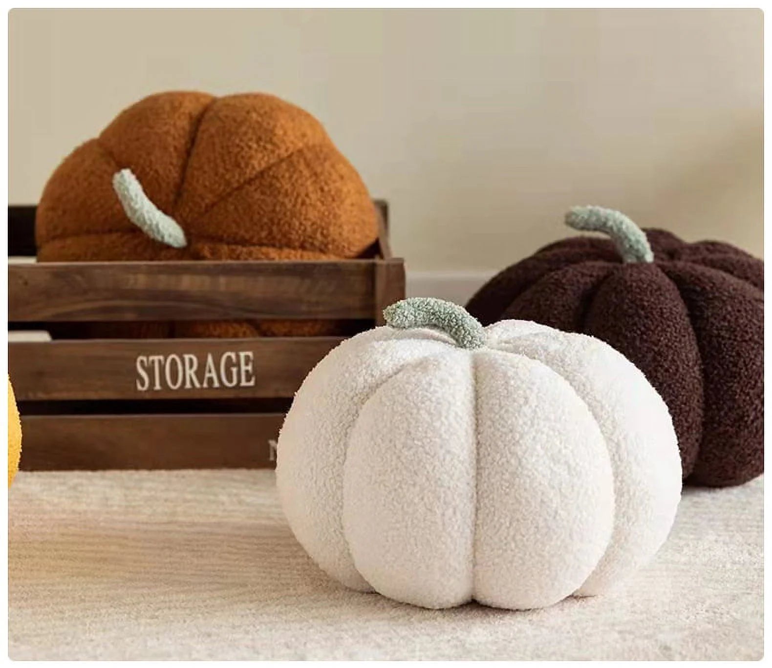 Plush Pumpkin Pillow Pumpkin Throw Pillows, Decorative Pillows Ball Pillow Stuffed Pumpkin Plush Toy, Cute 3D Shaped Teddy Pumpkin Pillows