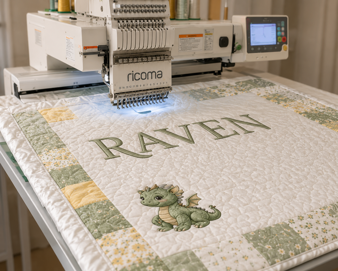 CUSTOM EMBROIDERED BABY QUILT