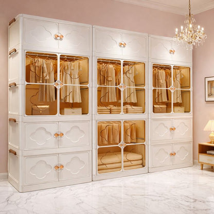 Tiered Luxe Foldable Storage Cabinet on Wheels