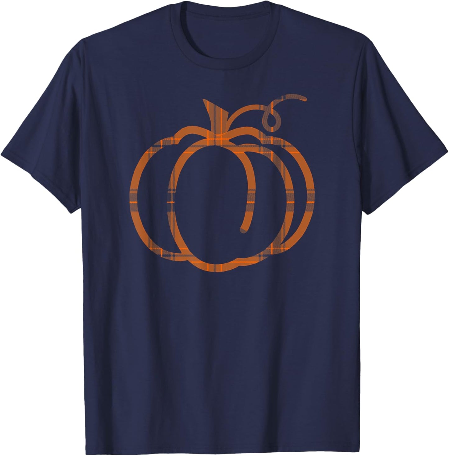 Fall Pumpkin Cute Thanksgiving Autumn Buffalo Plaid Pumpkin T-Shirt