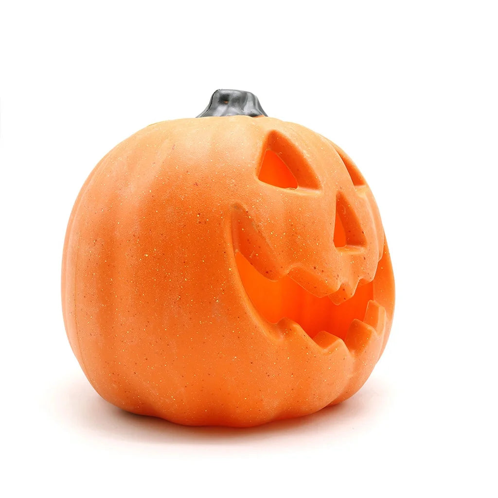 Halloween Decor LED Pumpkin Lantern Scene Layout Home Decoration Halloween Decorations Light up Pumpkin 3D Fall Resin Pumpkin Battery Operated Orange