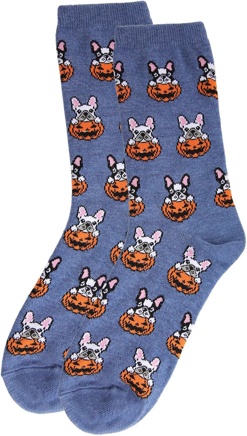 Pumpkin Puppy Holiday Crew Socks