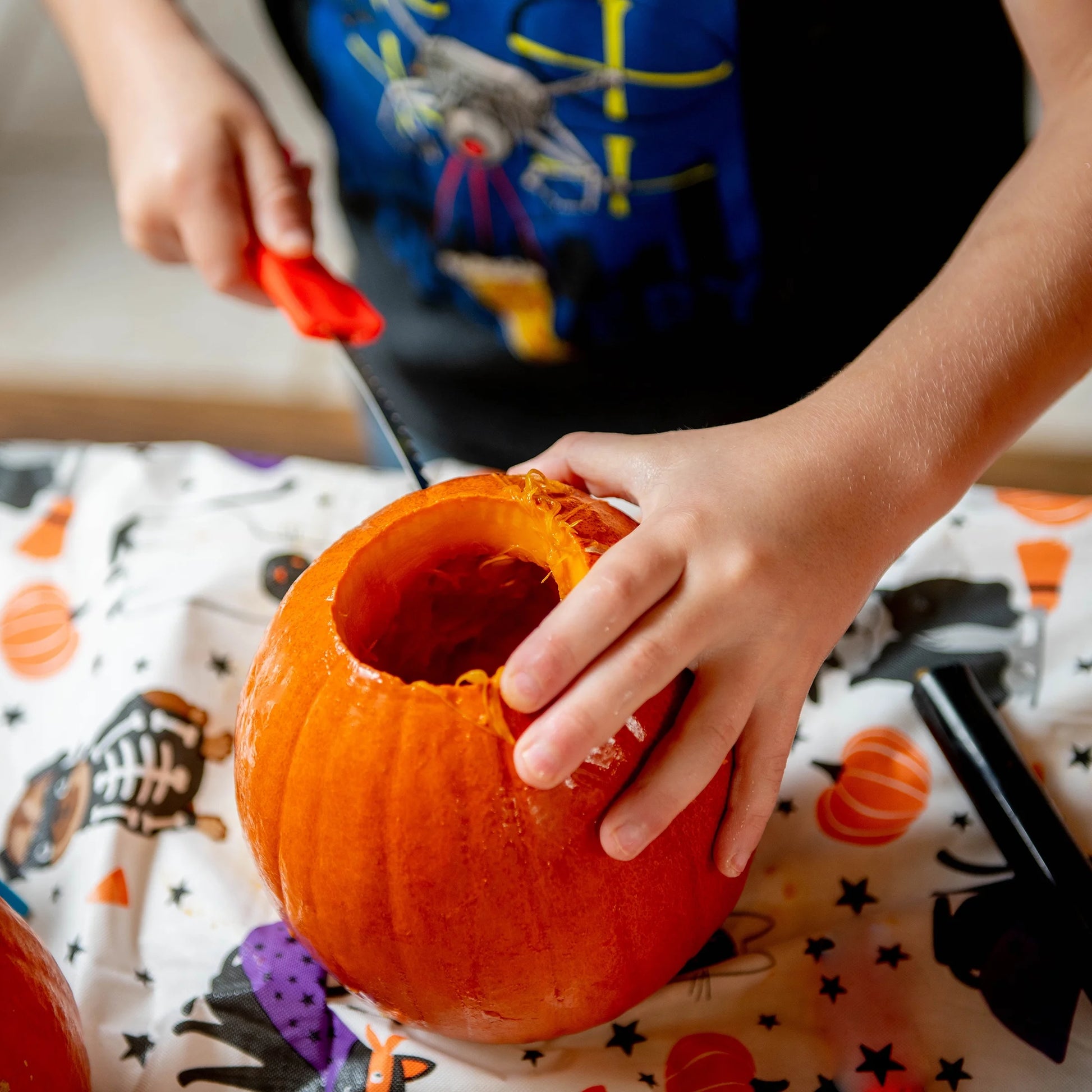 Plastic All in One Pumpkin Carving Kit, 12 Pieces, (Orange)