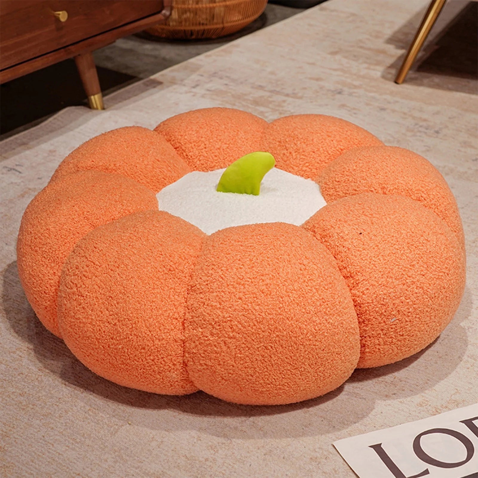 1 Pcs Pumpkin Throw Pillow Fall Thanksgiving Cushion 15.7 X 15.7 Inch 3D Pumpkin Throw Pillow Pumpkin Sofa Throw Pillow Cushion Home Decoration for Car Bedroom Sofa Couch (Orange)