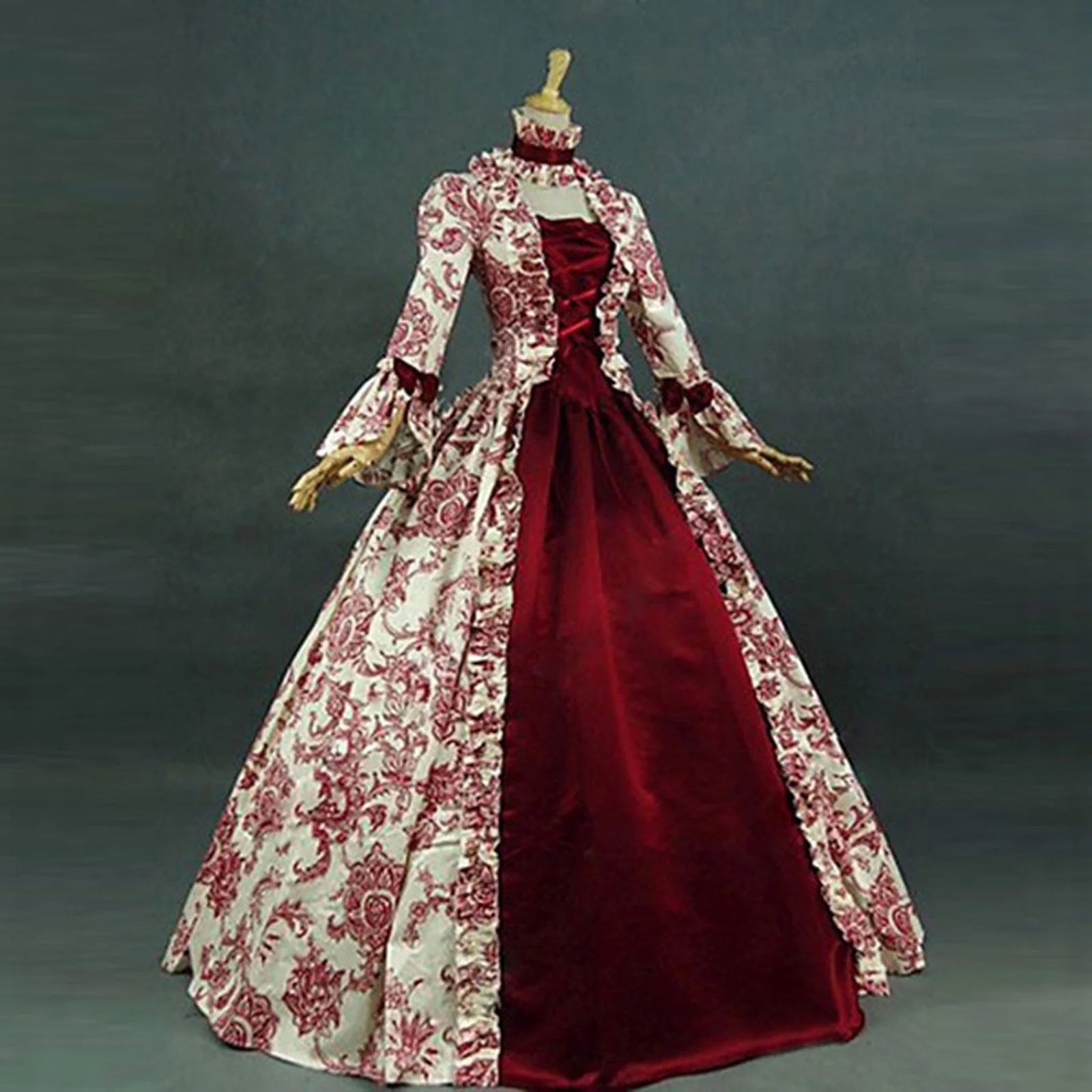 Medieval Regency Queen Dress Womens Victorian Cocktail Cosplay Masquerade Gown Rococo Renaissance Cinch Corset Dresses